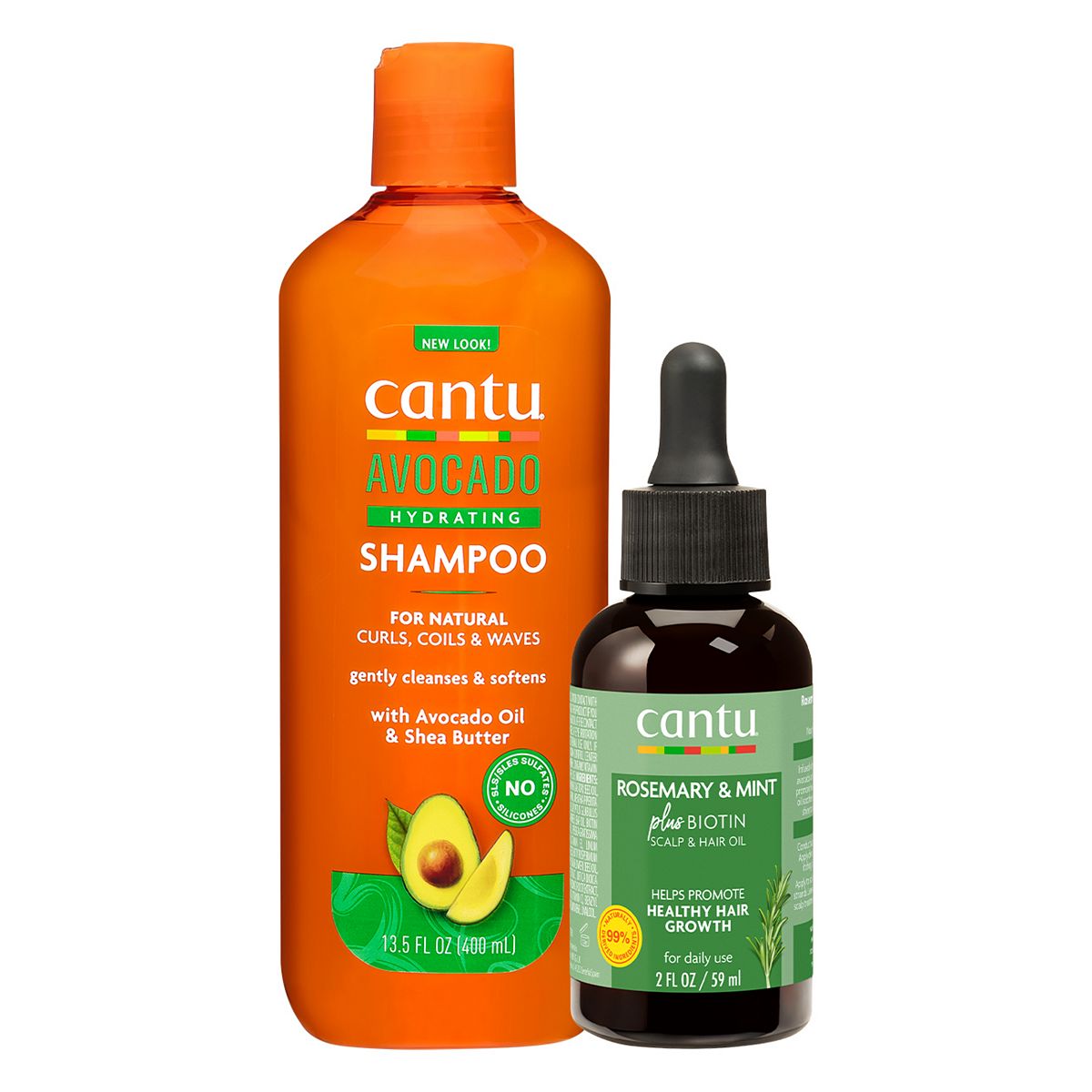 Cantu Avocado Shampoo & Rosemary Mint Scalp Oil