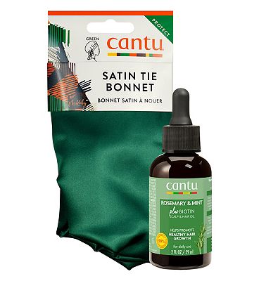 Cantu Sleep Tie Bonnet & Rosemary & Mint Scalp Oil Bundle