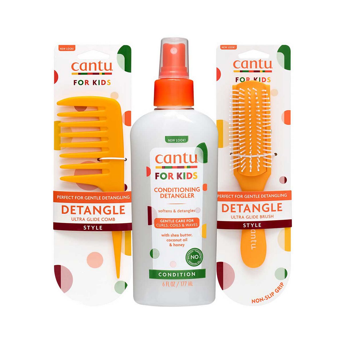 Cantu Detangler, Detangle Brush & Comb Bundle