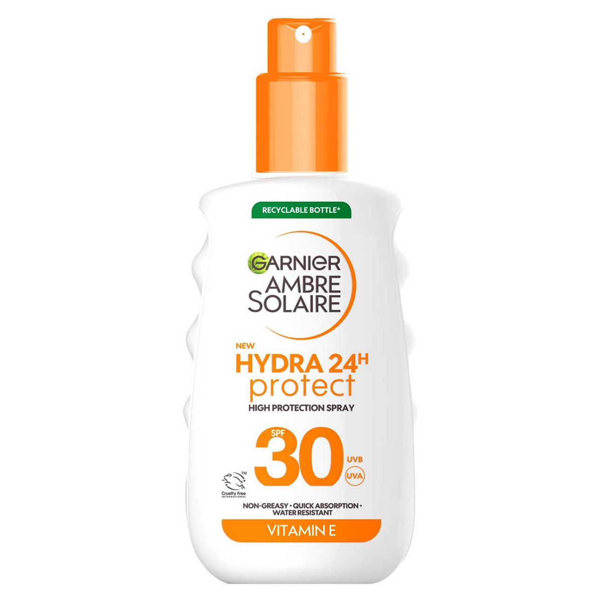 Garnier Ambre Solaire Hydra 24Hr Protect Spf30 Sun Cream Spray 150ml