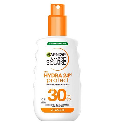 Garnier Ambre Solaire Hydra 24Hr Protect SPF30 Sun Cream Spray 150ml