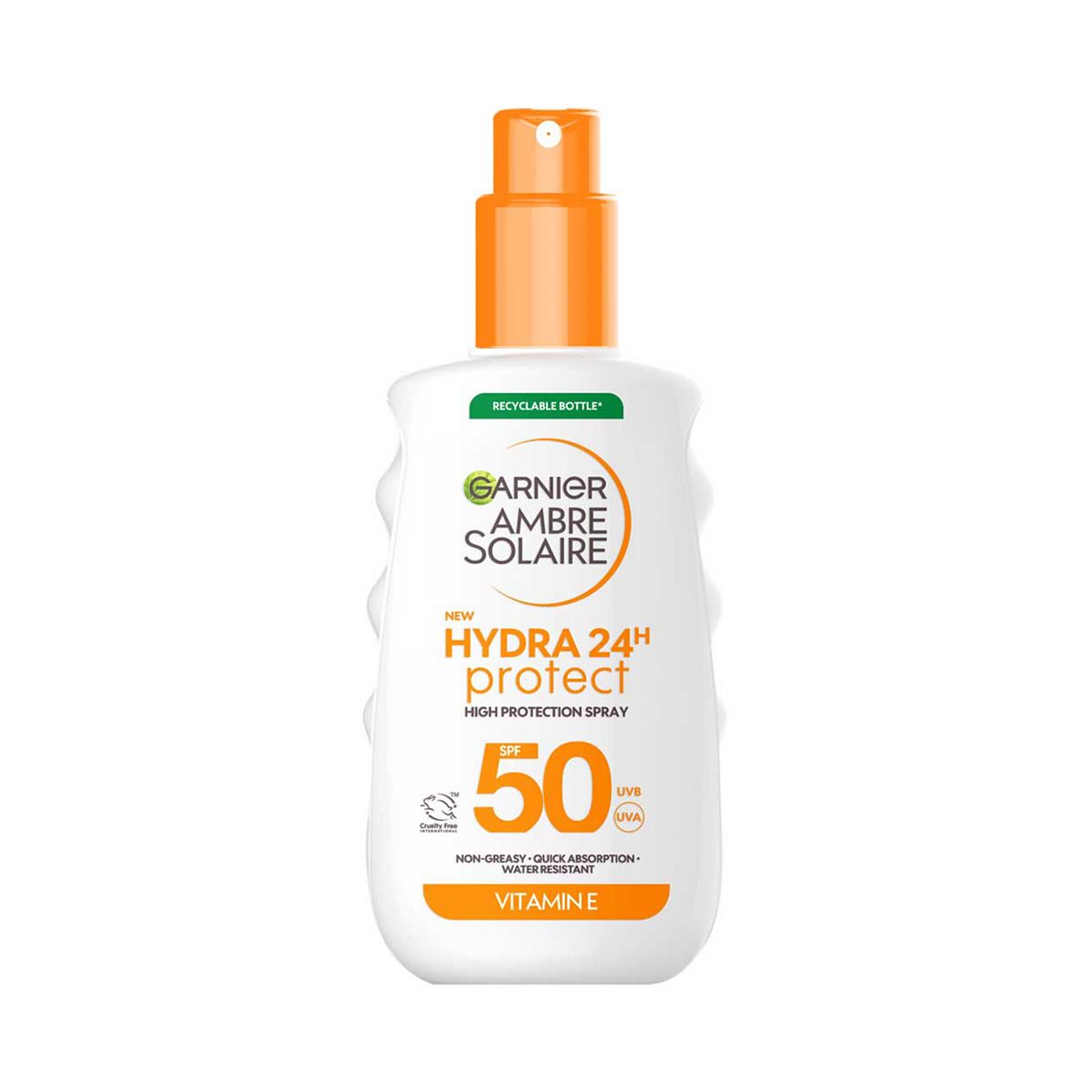 Garnier Ambre Solaire Hydra 24H Protect Spf50 Sun Cream Spray 150ml