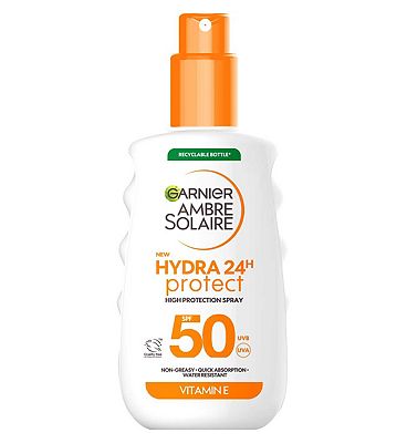 Garnier Ambre Solaire Hydra 24H Protect SPF50 Suncream Spray 150ml