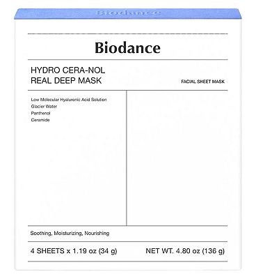 Biodance Hydro Cera-nol Real Deep Mask 4 Sheets x 1.19 oz (34g)