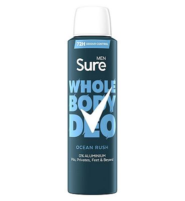 Sure Men Ocean Rush 72hr Whole Body Deodorant Spray 150ml