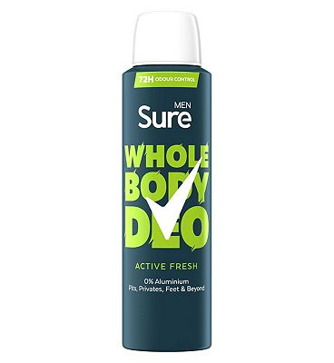 Sure Men Active Fresh 72hr Whole Body Deodorant Spray 150ml