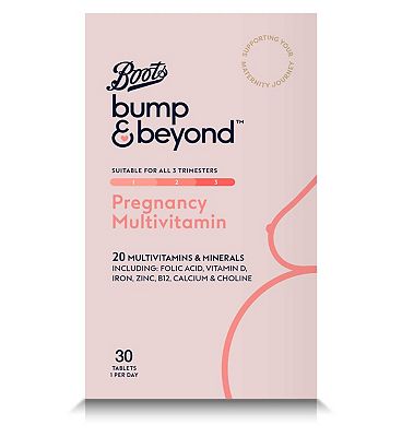 Boots Bump & Beyond Pregnancy Multivitamin 30 Tablets