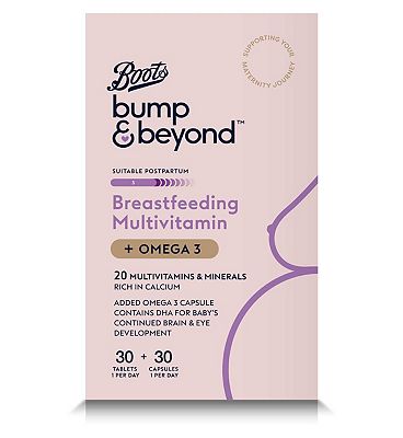 Bump & Beyond Breastfeeding Multivitamin + Omega 3 30 Tablets x 30 Capsules