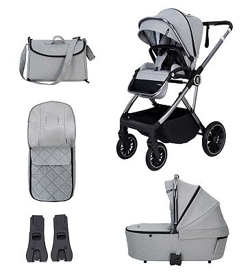 Babymore Chia Pram Pushchair - Pearl Grey