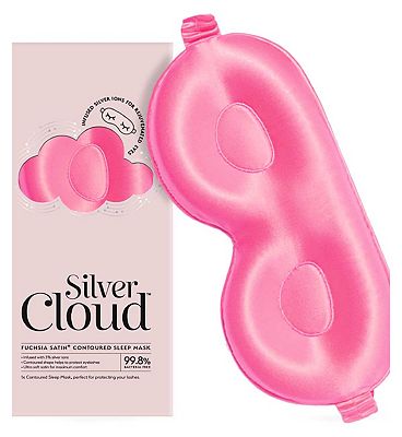 Silver Cloud Fuchsia Contoured Sleep Mask Infused With Silver Ions