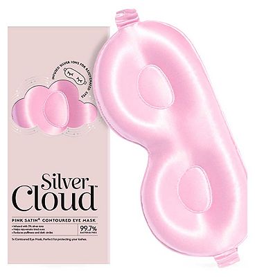 Silver Cloud Pink Contoured Sleep Mask Infused With Silver Ions