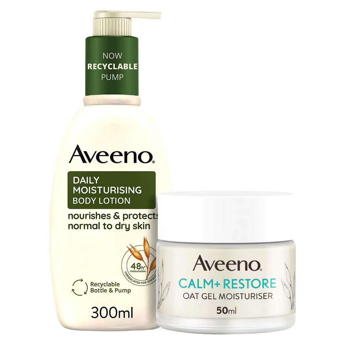 Aveeno Face And Body Moisturising Bundle For Dry Sensitive Skin
