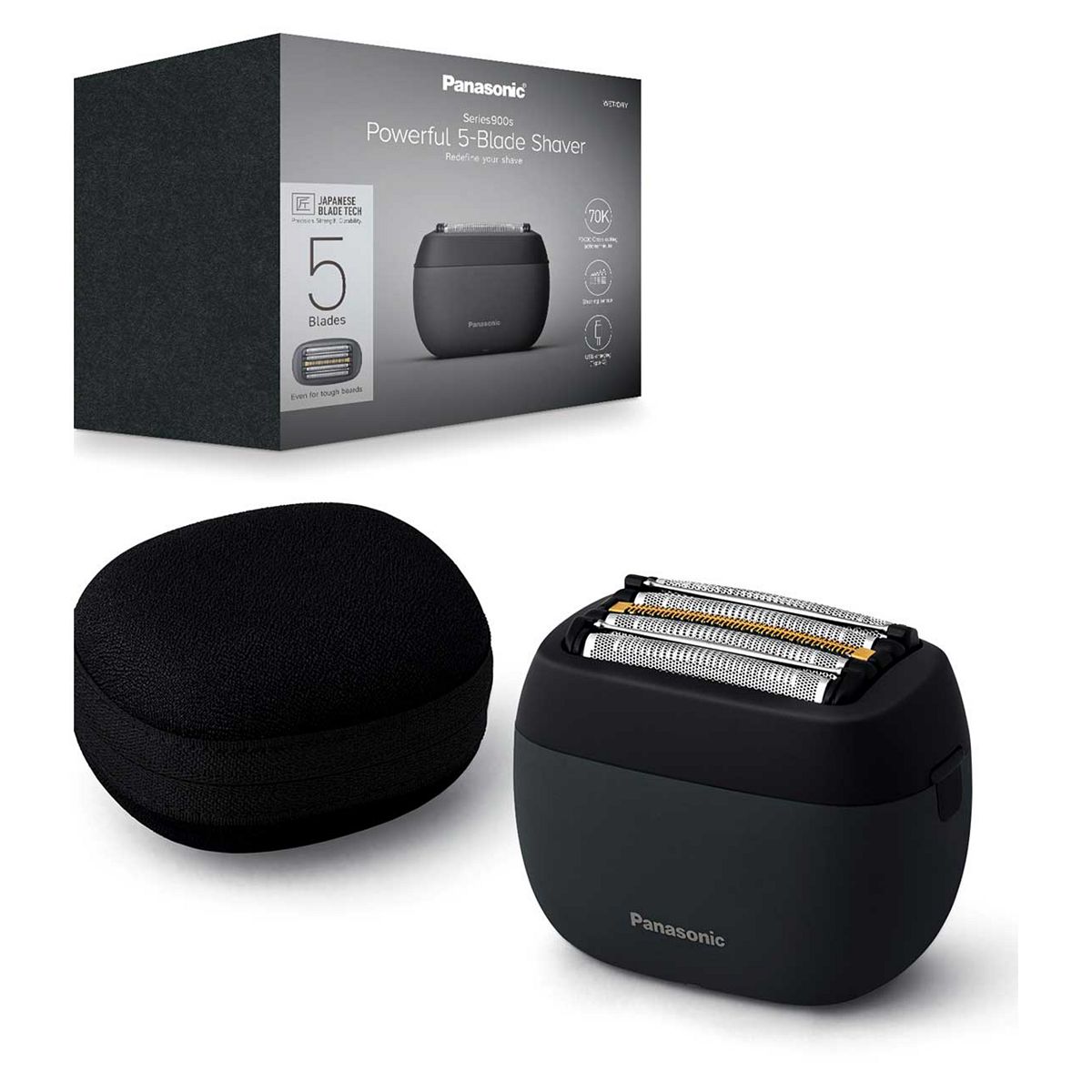 Panasonic Advanced 5 Blade Wet & Dry Compact Electric Shaver With Responsive Beard Sensor Es-Pv3B Series 900S Japanese Blades