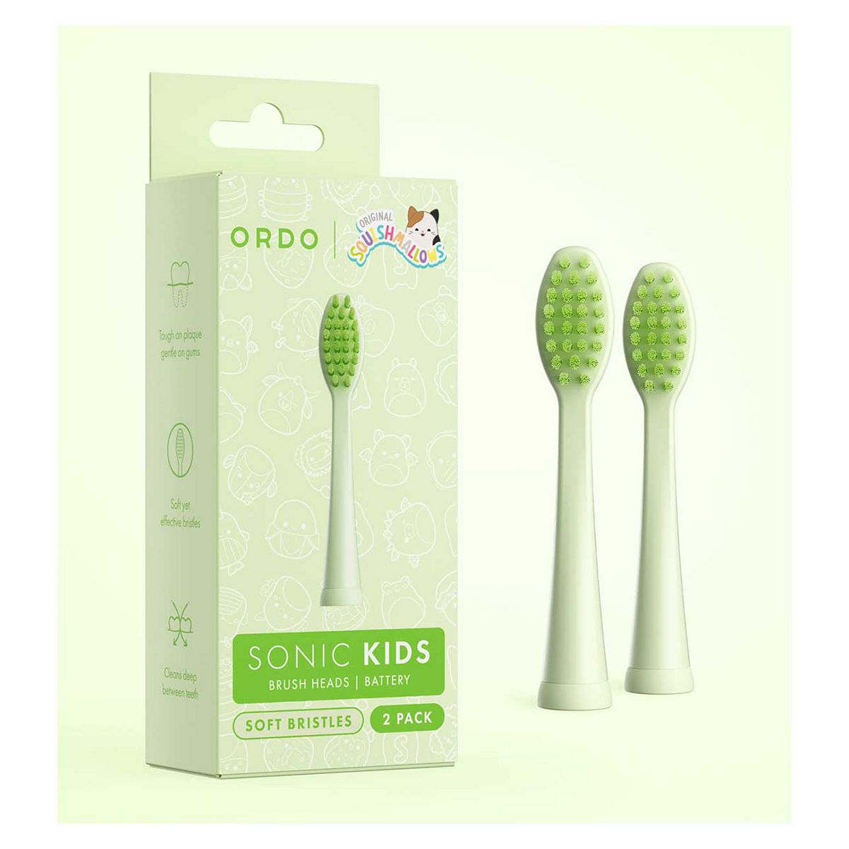 Ordo Sonic Kids Replacement Brush Heads Squishmallows Rutabaga 2S
