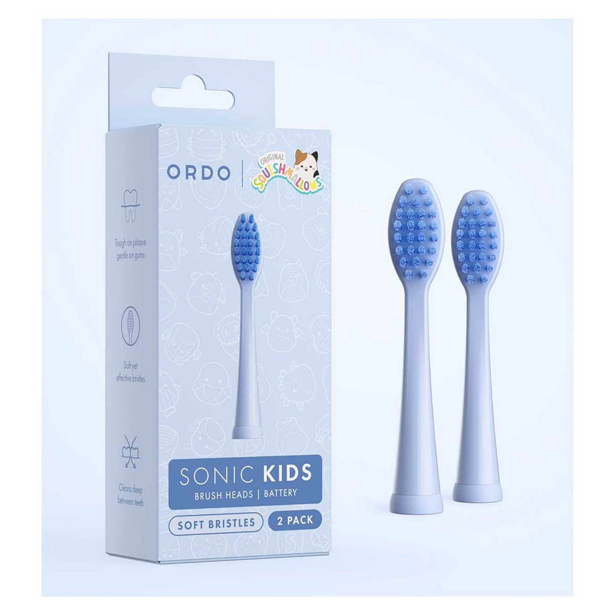 Ordo Sonic Kids Squishmallows Samir Replacement Brush Heads 2S