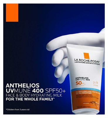La Roche-Posay Anthelios UVMUNE 400 Face & Body Hydrating Milk SPF50+150ml (3)