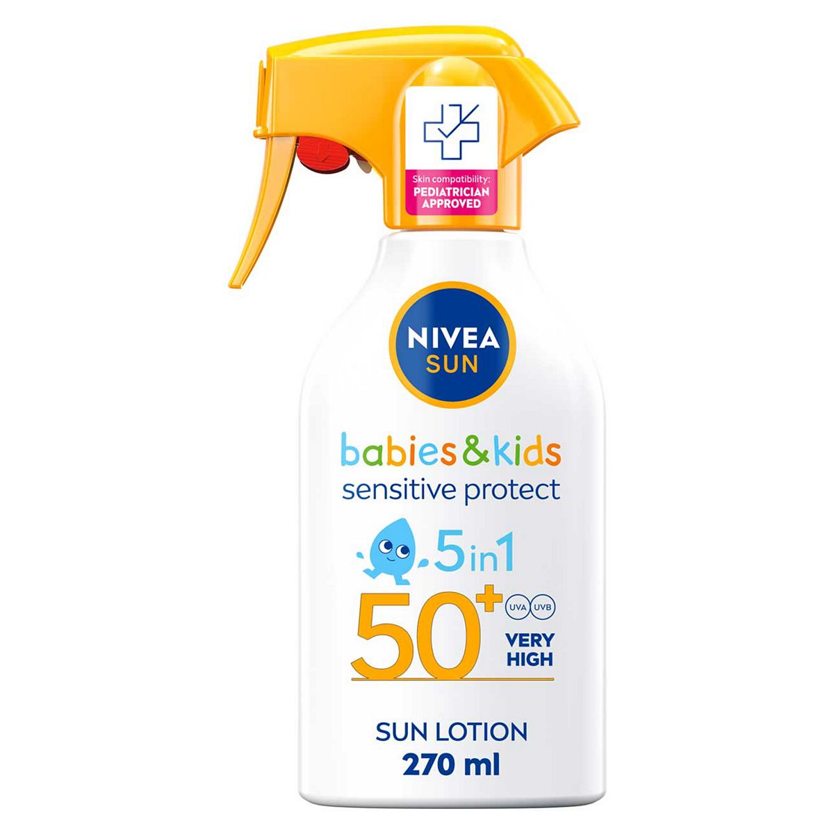 Nivea Sun Babies & Kids Sensitive Protect Cream Trigger Spray Spf50 270Ml