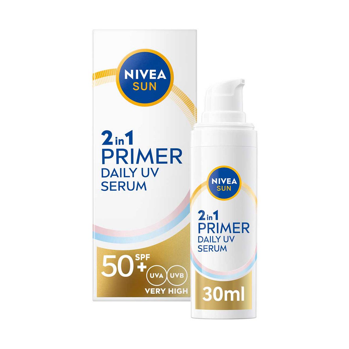 Nivea Sun Uv Face 2In1 Daily Primer Serum Spf50+ 30Ml