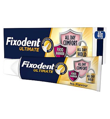 Fixodent Ultimate Denture Adhesive Flavour Free 40g