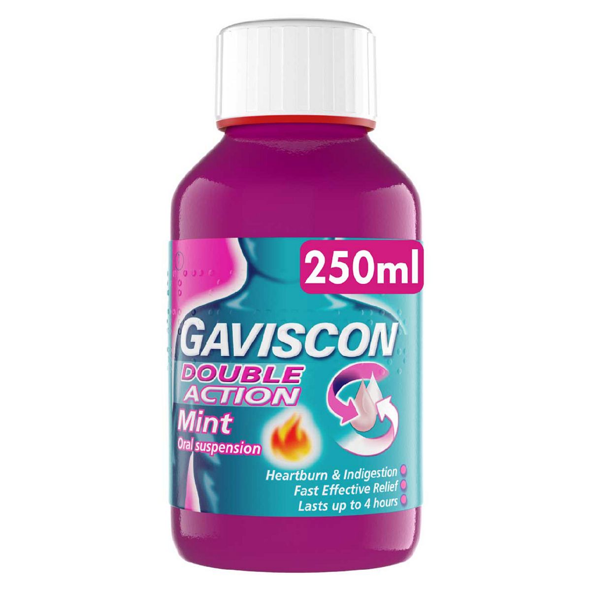 Gaviscon Double Action Mint Oral Suspension -250 ml, 250ml
