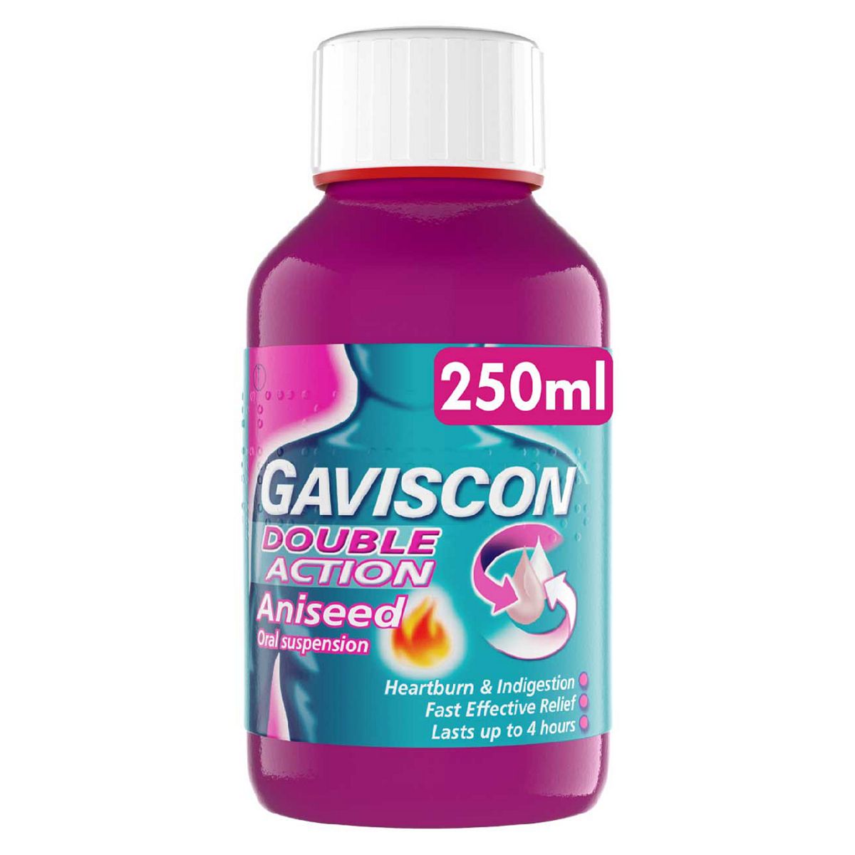 Gaviscon Double Action Aniseed Oral Suspension -250 ml, 250ml
