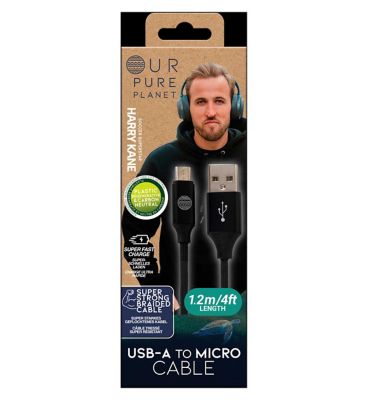 Our Pure Planet USB-A to Micro Cable 1.2m / 4ft