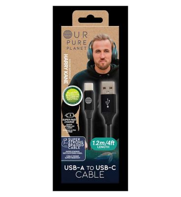 Our Pure Planet USB-A to USB-C Cable 1.2m / 4ft. - Boots Ireland