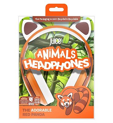 Juice Animal Wireless Headphones Red Panda
