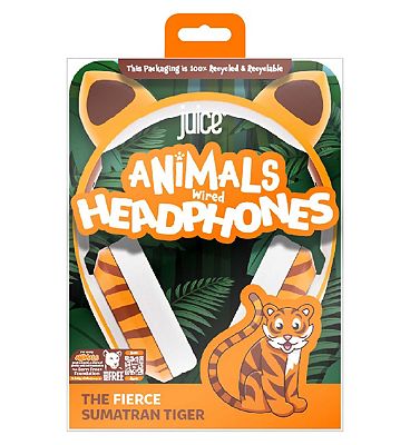 Juice Animal Headphones Wired Type C Connection Tiger