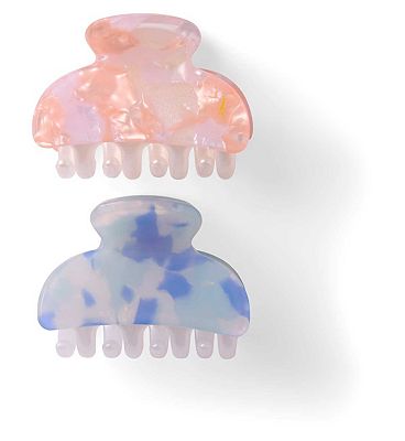 Boots Jaw Clips Pink & Blue