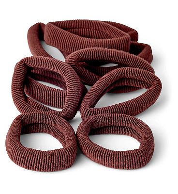 Boots Textured Hair Pony Band Brown 10s