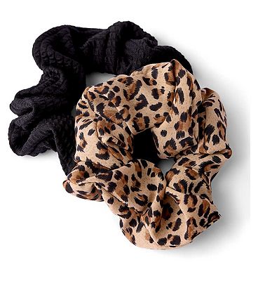 Boots Black Leopard Scrunchie