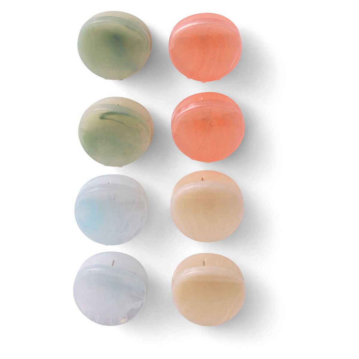   Round Mini Jaw Clips 8S Multicolor