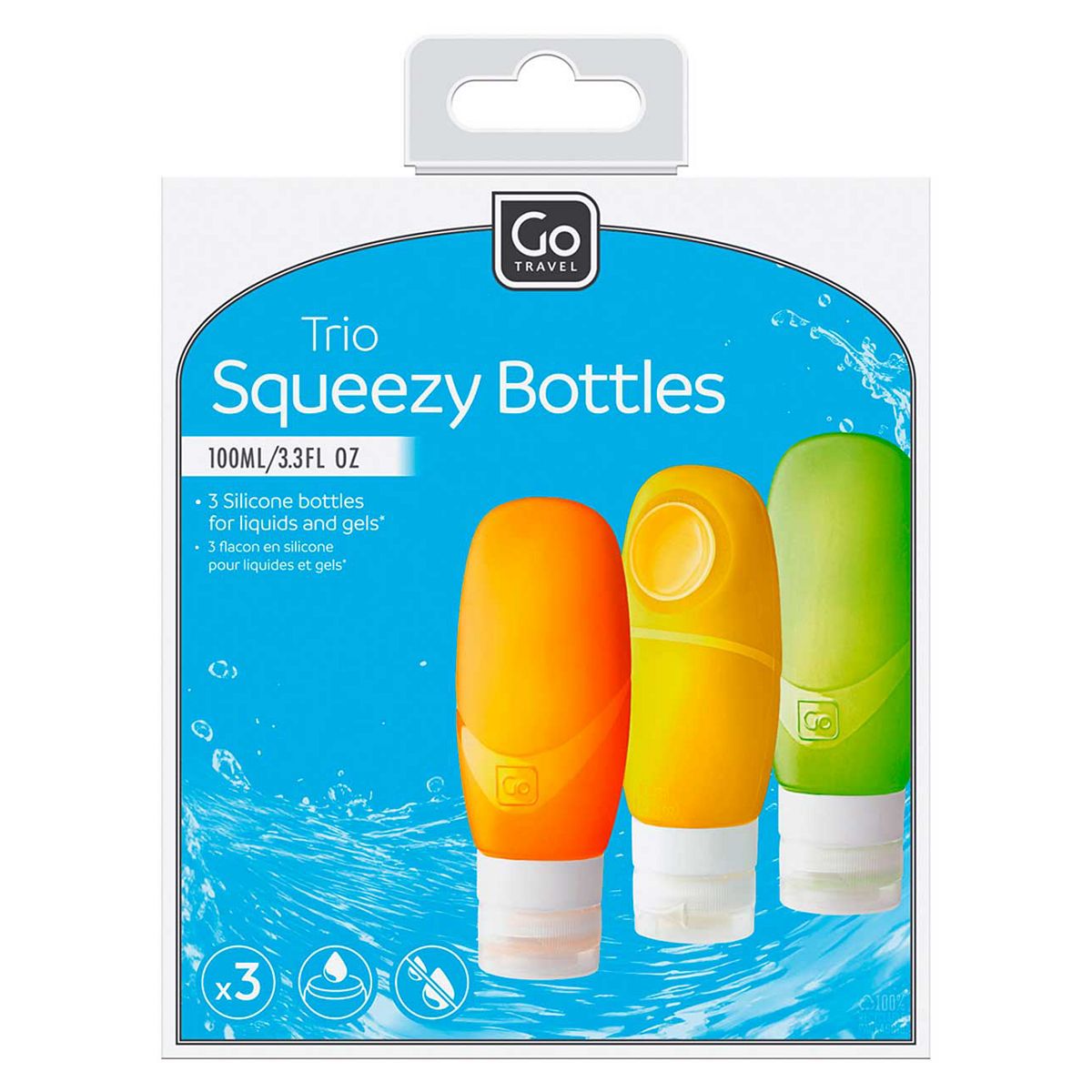 Go Travel Trio Squeezy Bottles 100Ml