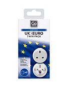 Go Travel UK-EU Twin Adaptors