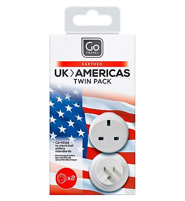 Go Travel UK-USA Twin Adaptors