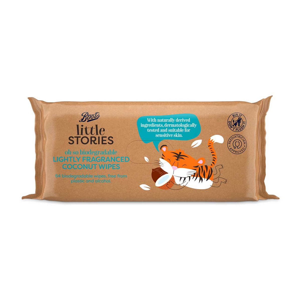   Little Stories Oh So Biodegradable Lightly Fragranced Coconut Wipes 64S