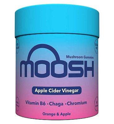 Moosh Mushroom Gummies Apple Cider Vinegar (Orange and Apple) 60 Gummies