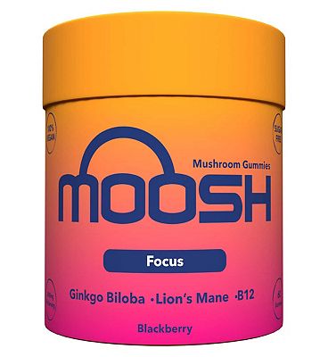 Moosh Mushroom Gummies Focus (Blackberry) 60 Gummies