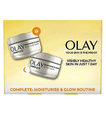 Olay Complete Giftset: Day Face Cream SPF15 Normal / Dry 50ml + Night Cream 50ml