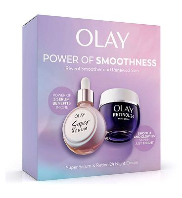 Olay Super Powered Duo Giftset: Super Serum + Retinol 24 Night Cream Face Moisturiser