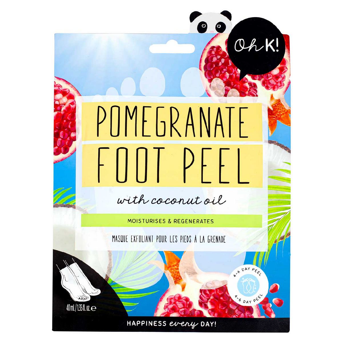 Oh K! Pomegranate And Coconut Oil Peeling Foot Mask 40ml