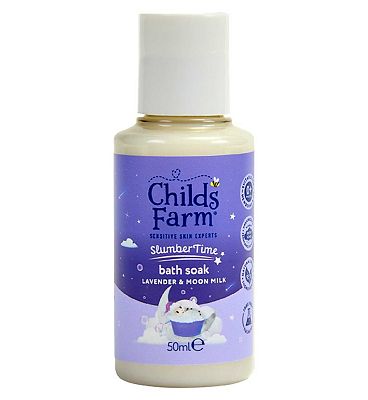 Childs Farm SlumberTime Bath Soak 50ml Lavender & Moon Milk Gentle Bubble Bath for Babies, Kids & Se