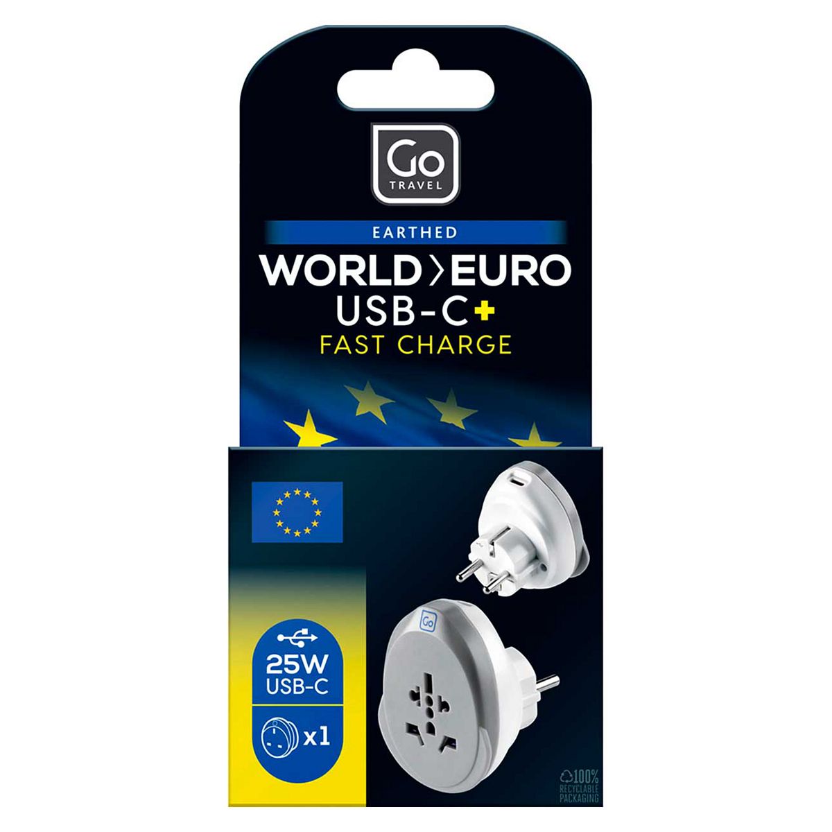 Go Travel World Eu Usb-C Adaptor 25W