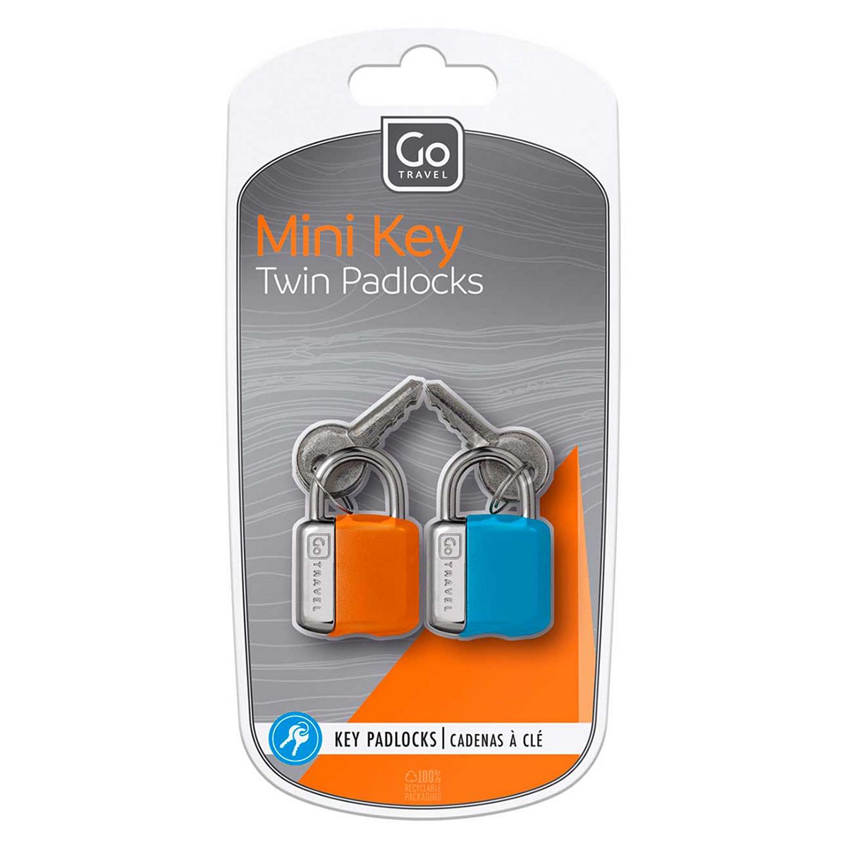 Go Travel Mini Key Padlocks Blue Orange