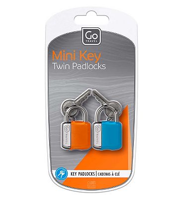 Go Travel Mini Key Padlocks Blue Orange