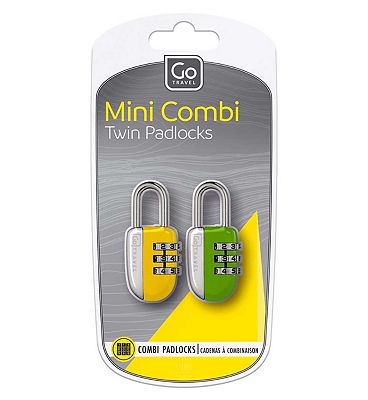 Go Travel Mini Combi Padlocks Yellow Green