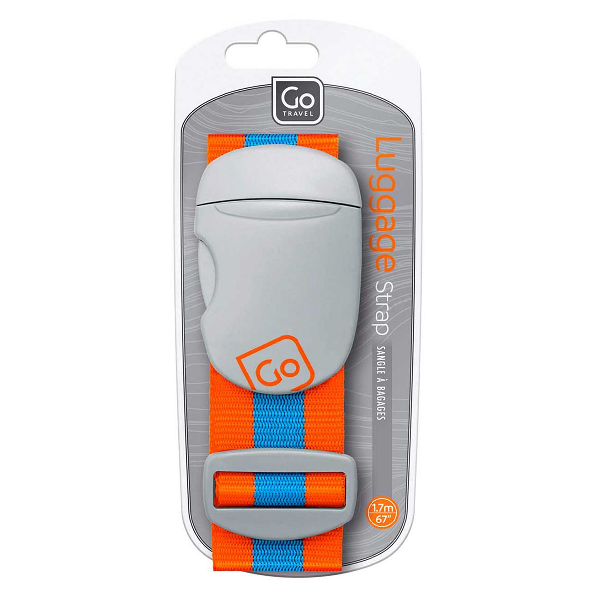 Go Travel Luggage Strap Blue Orange