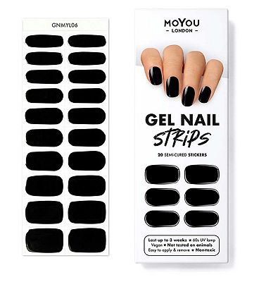 MoYou London Gel Nail Strip Jet Black