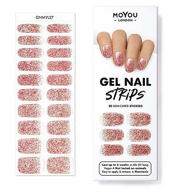 MoYou London Gel Nail Strip Glitter Punch